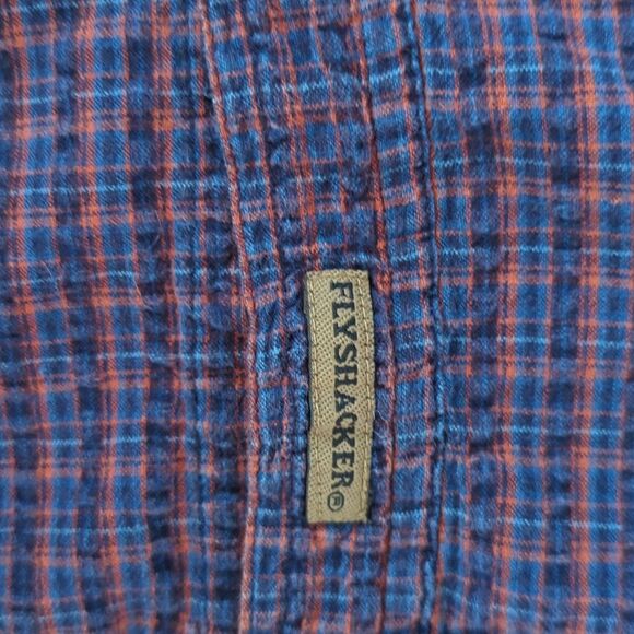 Flyshacker Clothing CO Men's Plaid Flannel Long Sleeve Button Down Shirt Size XL - Picture 4 of 7